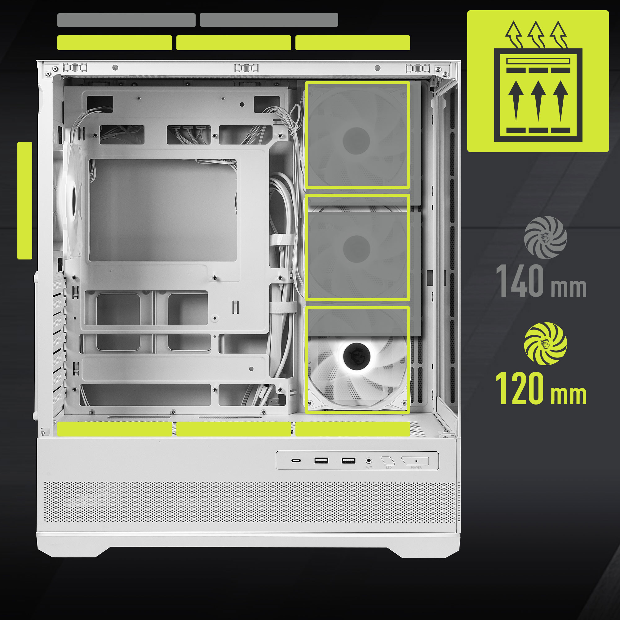 MSI MAG PANO 110R PZ WHITE Computer Case